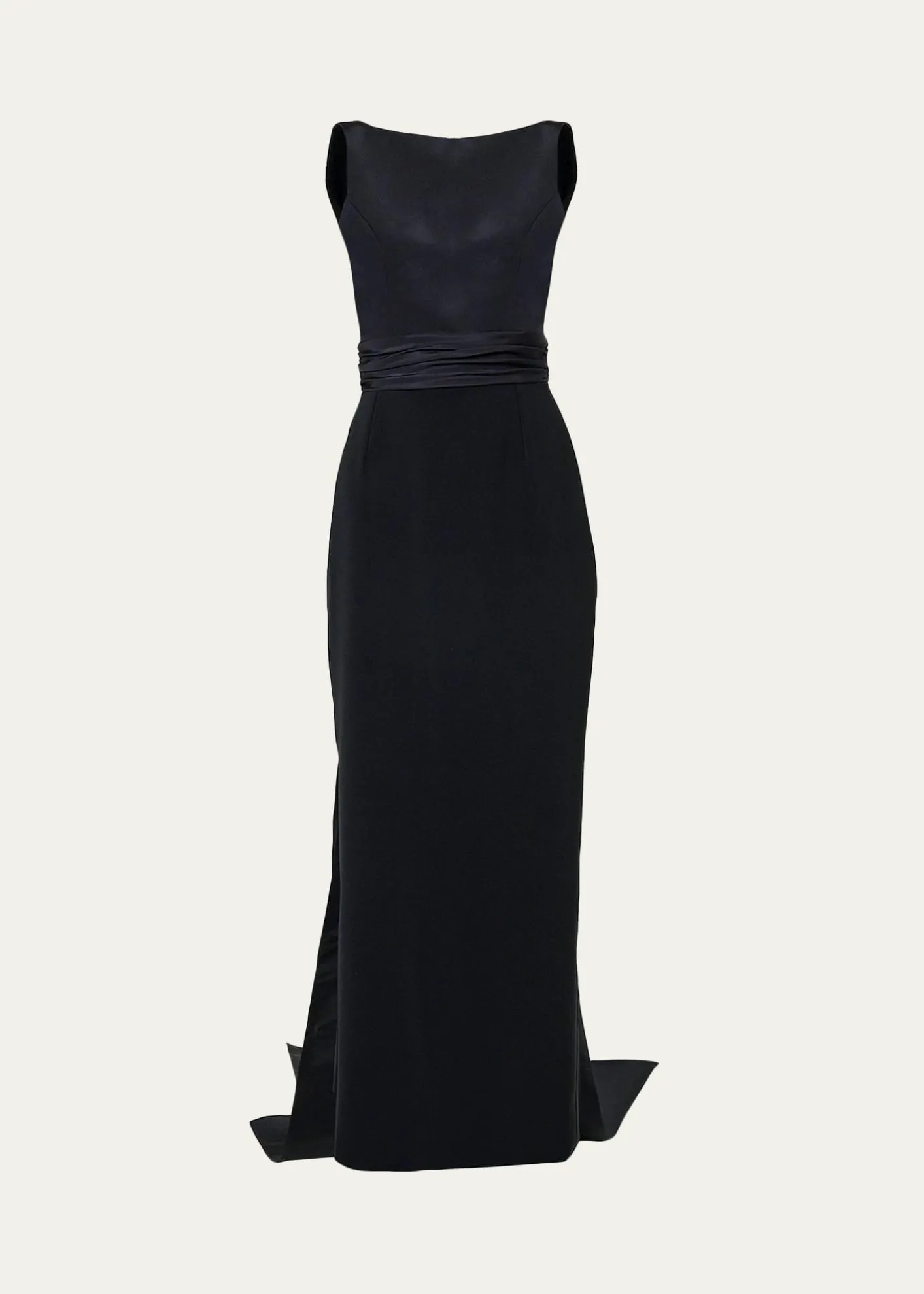 Carolina HerreraSleeveless Silk Column Dress with Train