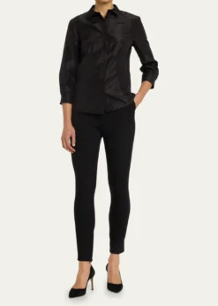 Carolina HerreraTaffeta Button-Front Shirt