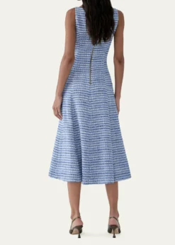Carolina HerreraTweed Sleeveless A-Line Dress