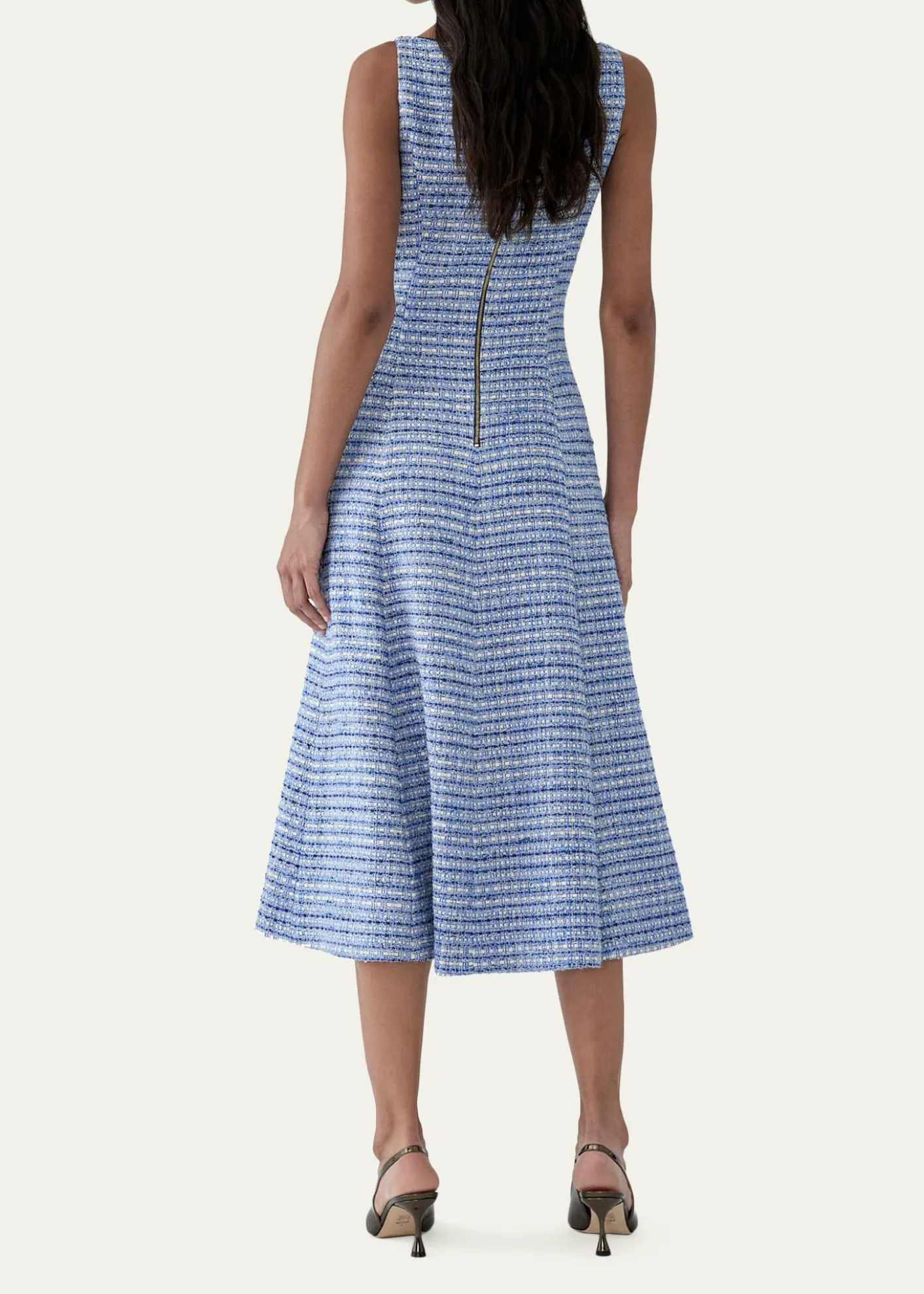 Carolina HerreraTweed Sleeveless A-Line Dress