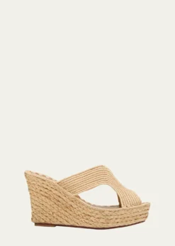 Carrie ForbesLina Cutout Slide Wedge Sandals