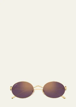 CartierClash de Cartier 52mm Oval Metal Sunglasses