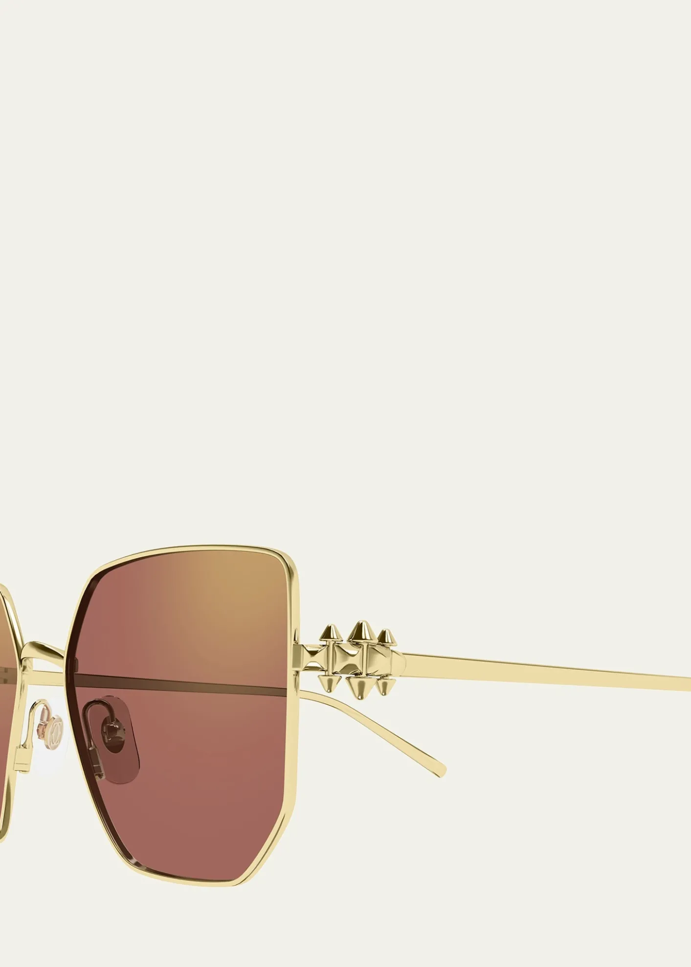 CartierClash de Cartier 56mm Rectangular Sunglasses