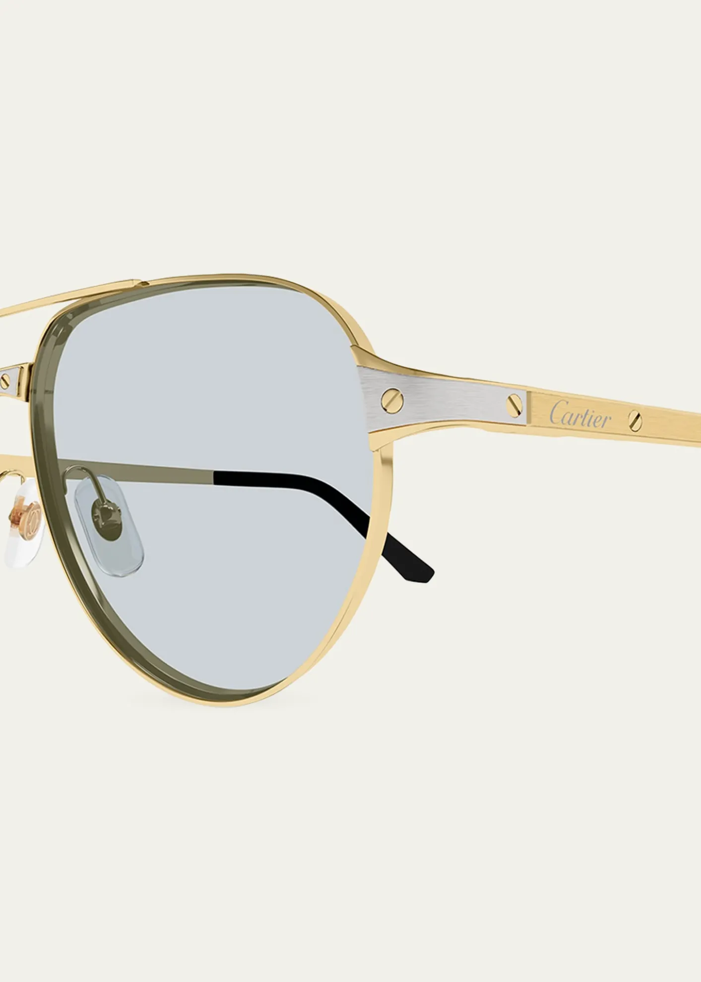 CartierMen's CT0425S-006 Metal and Acetate Aviator Sunglasses