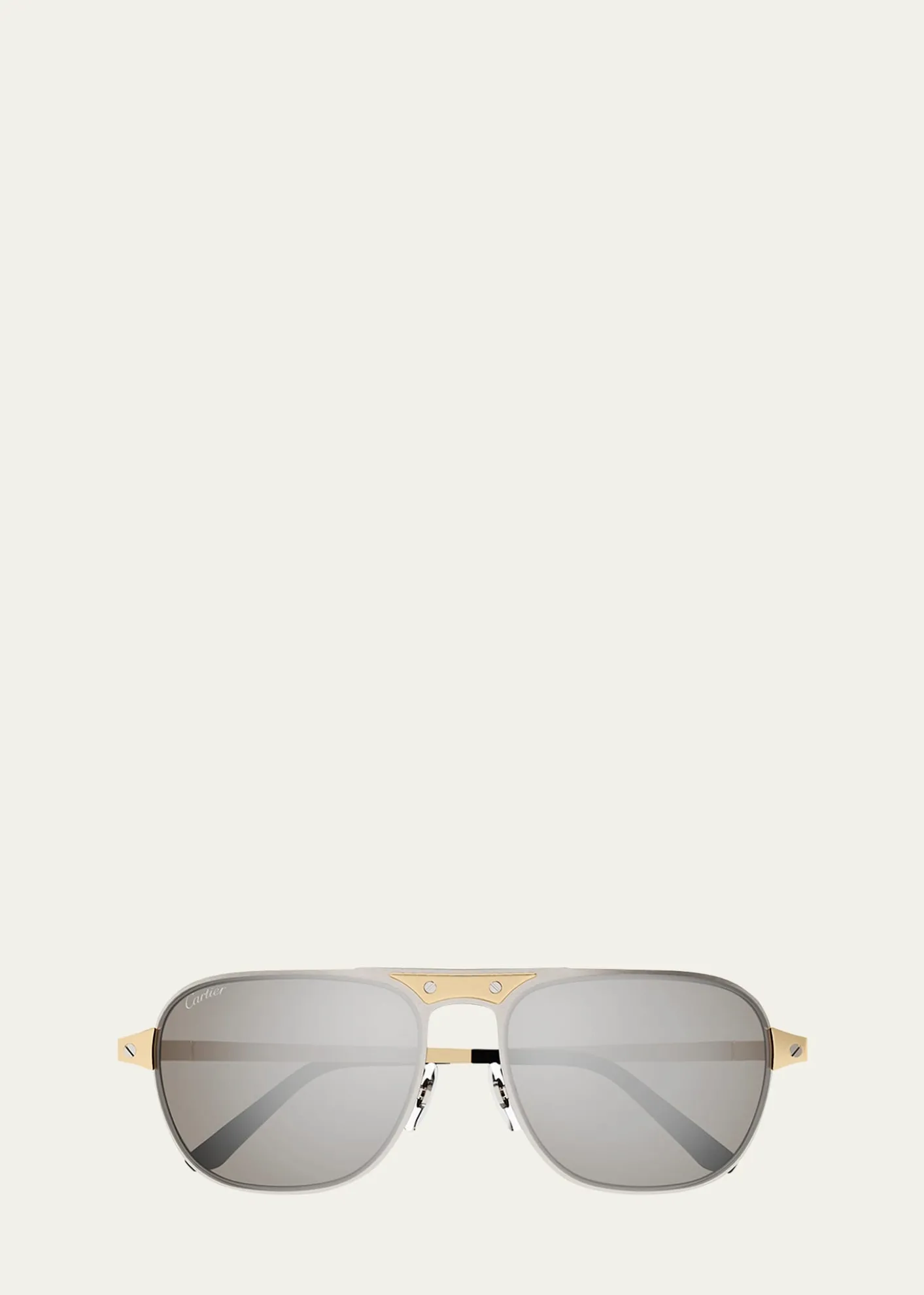CartierMen's CT0532SM Metal Aviator Sunglasses
