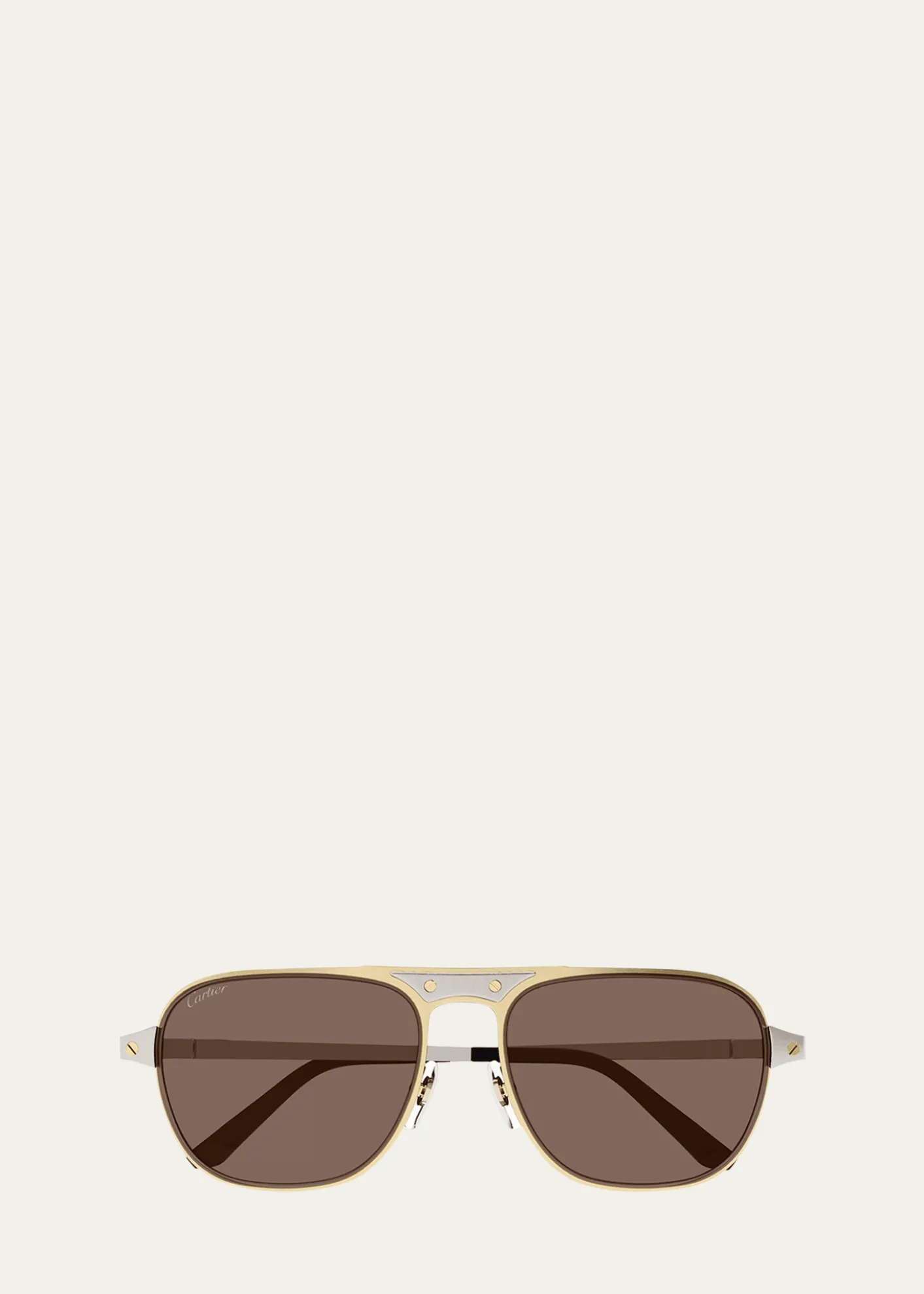 CartierMen's CT0532SM Metal Aviator Sunglasses