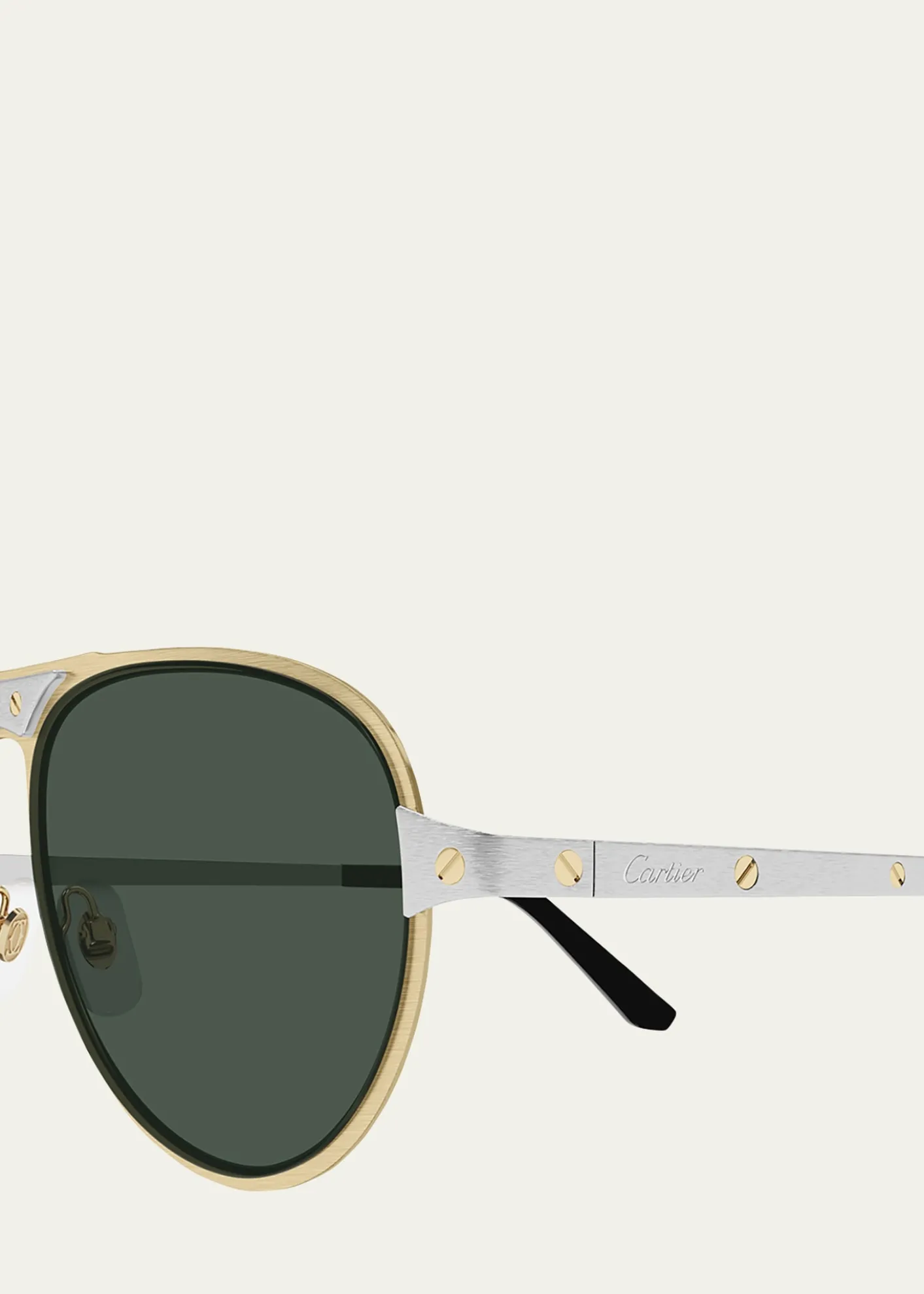CartierMen's CT0533SM Metal Aviator Sunglasses