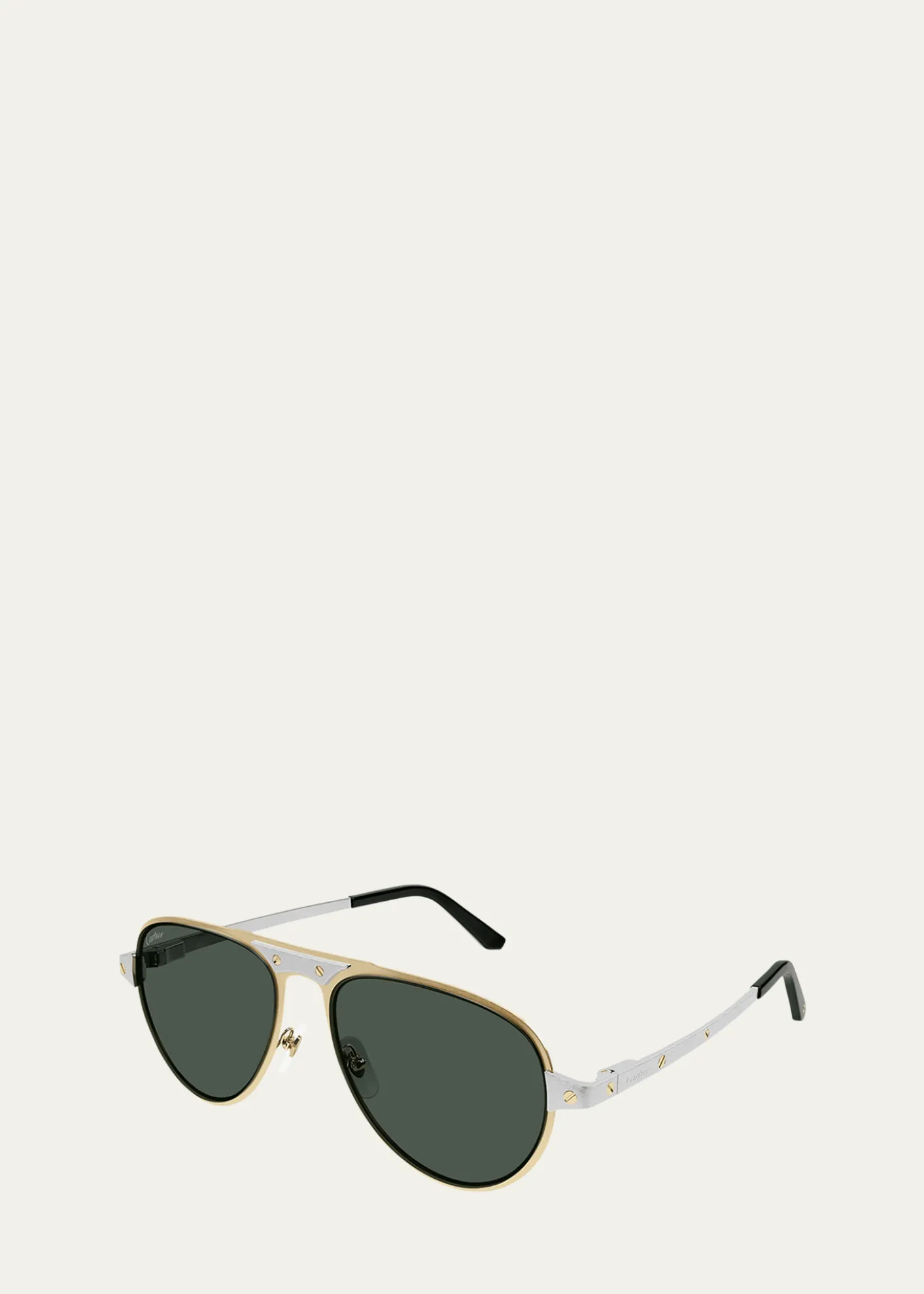 CartierMen's CT0533SM Metal Aviator Sunglasses