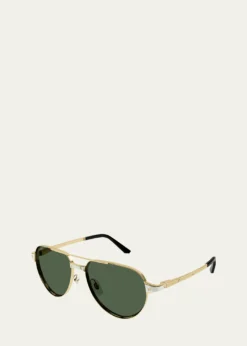 CartierMen's Metal Aviator Sunglasses