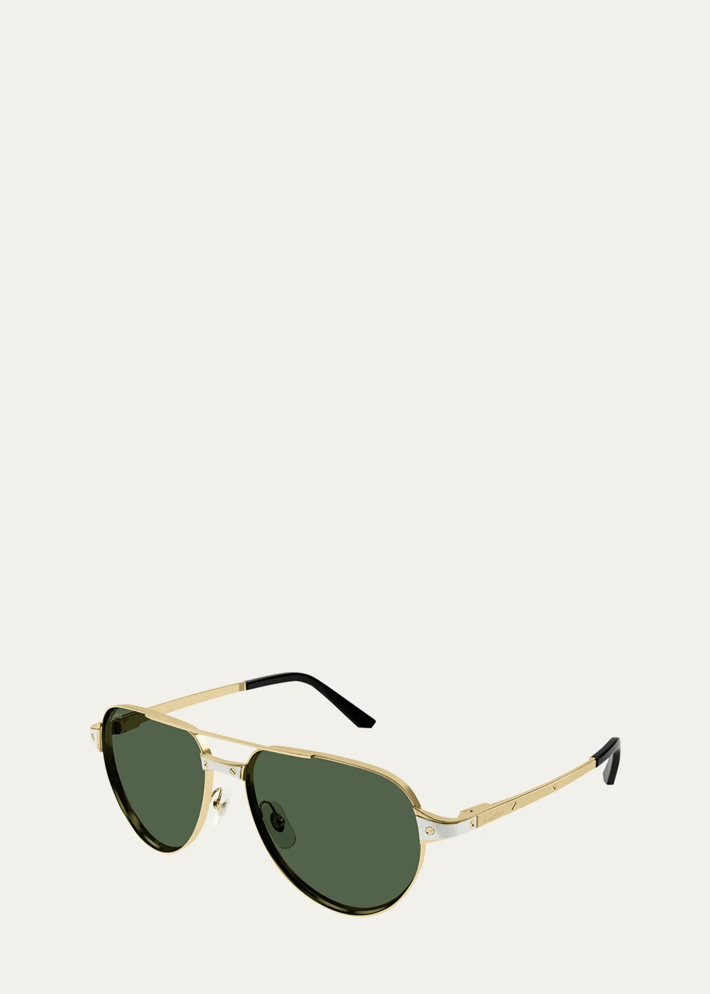 CartierMen's Metal Aviator Sunglasses
