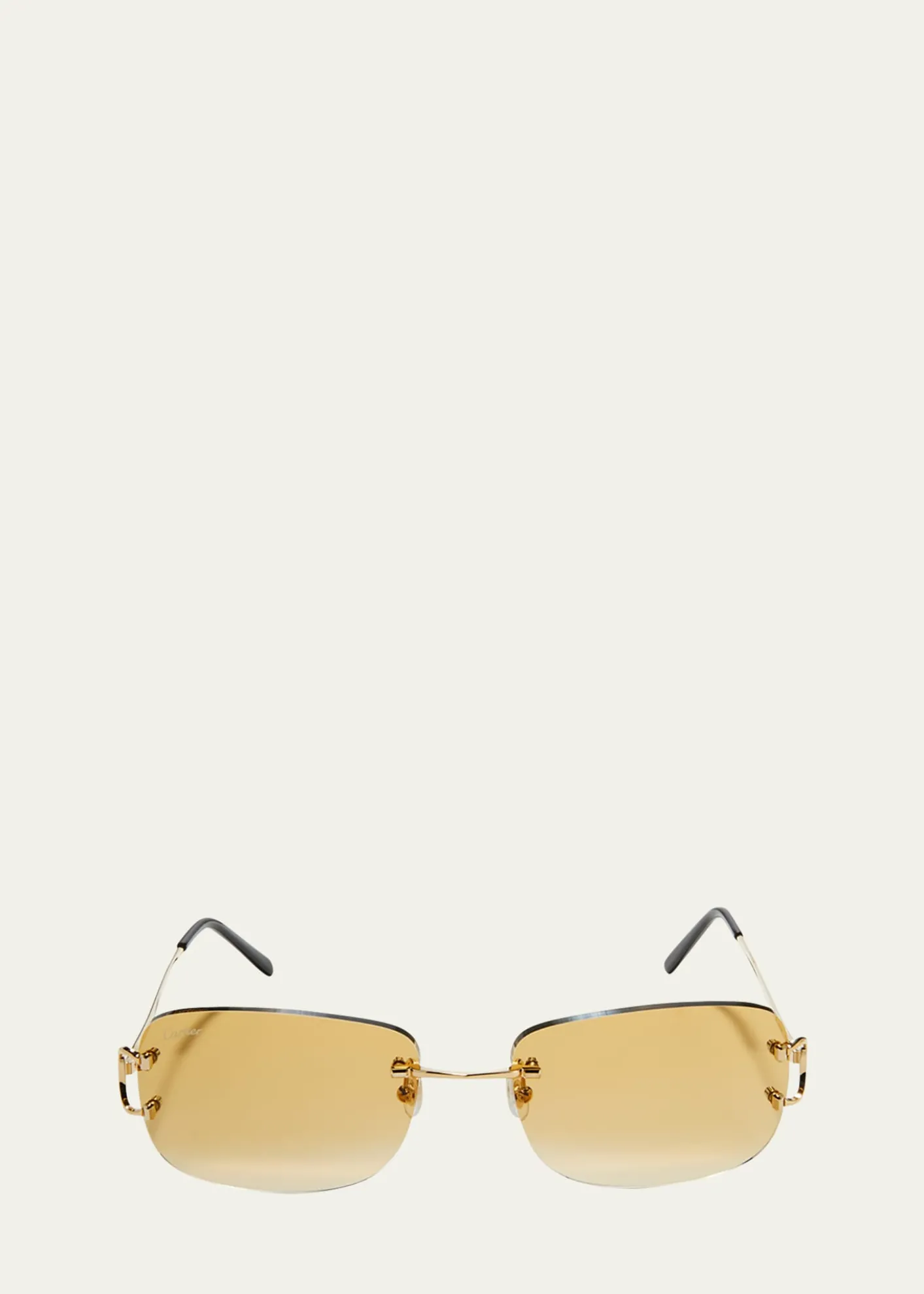 CartierMen's Rimless Metal Sunglasses