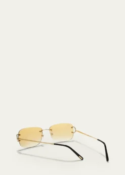 CartierMen's Rimless Metal Sunglasses