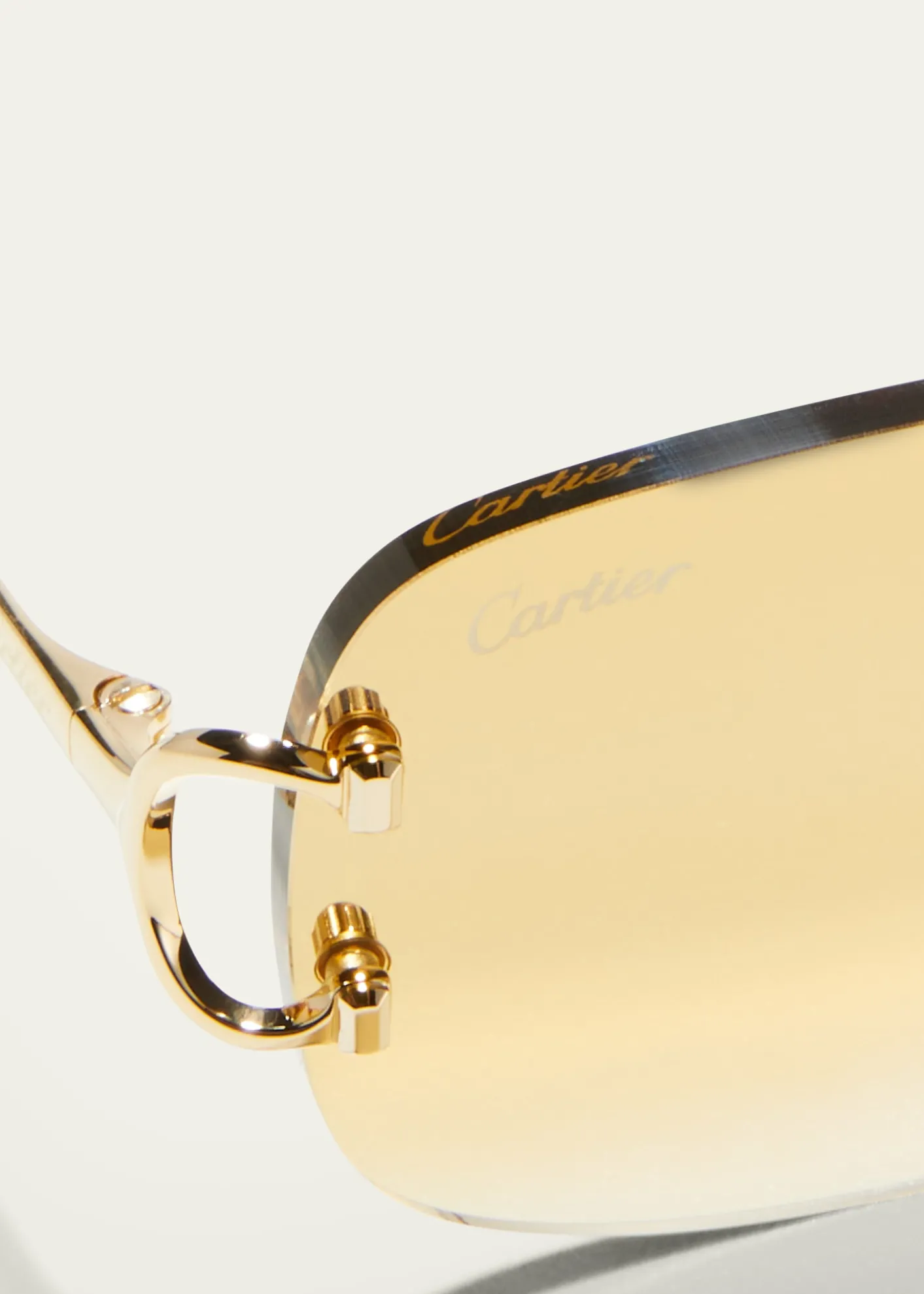 CartierMen's Rimless Metal Sunglasses