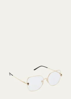 CartierPanther Gold-Plated Metal Butterfly Optical Glasses