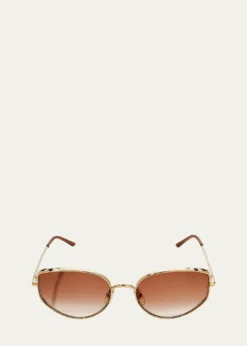 CartierPanthere Metal Cat-Eye Sunglasses