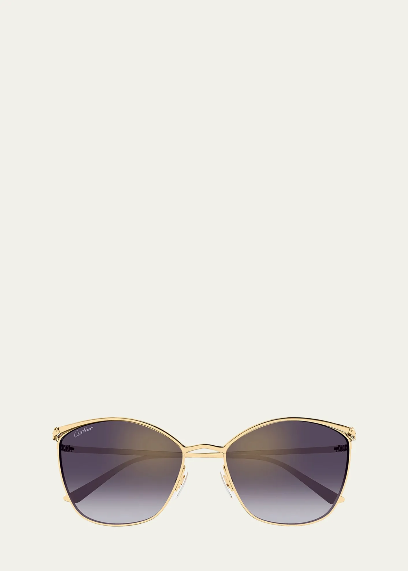 CartierPanthère Cat-Eye Metal Sunglasses