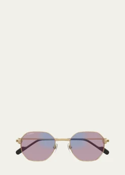 CartierRound Photochromic Metal Sunglasses