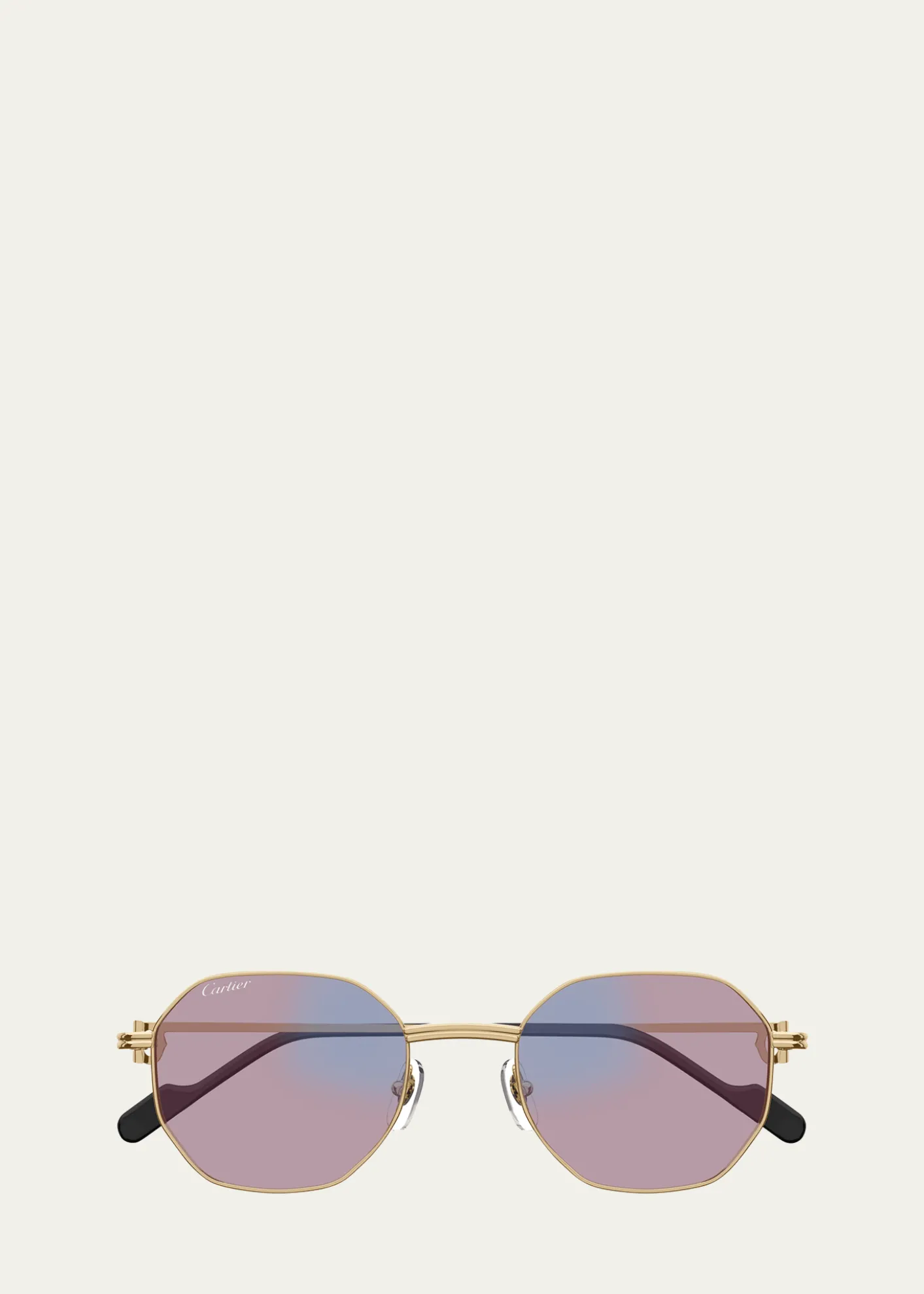 CartierRound Photochromic Metal Sunglasses