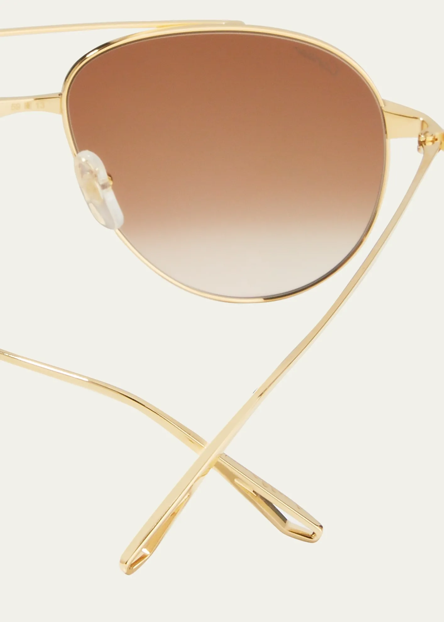 CartierSantos Screw Metal Aviator Sunglasses
