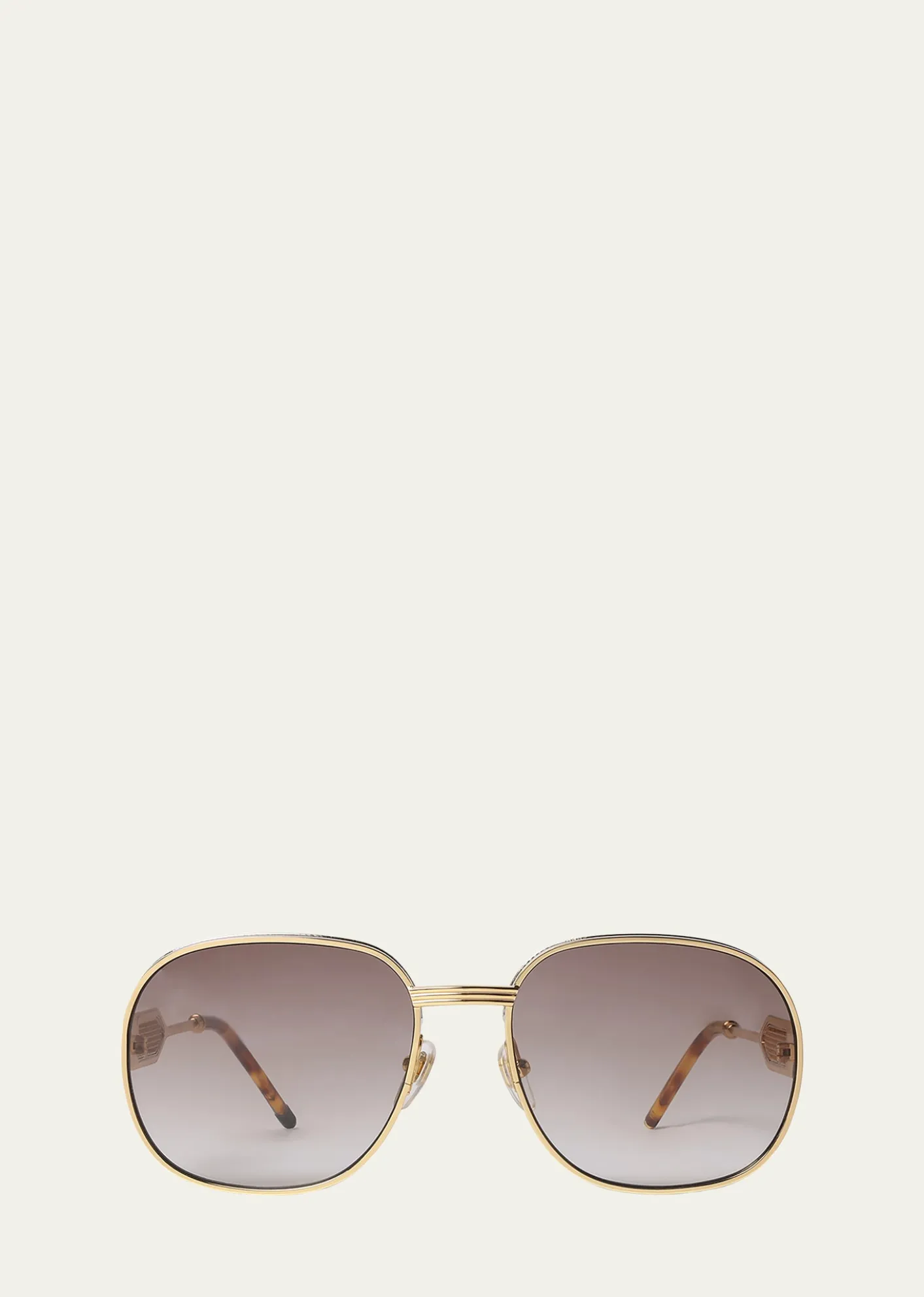 CASABLANCAGradient Mixed-Media Round Sunglasses