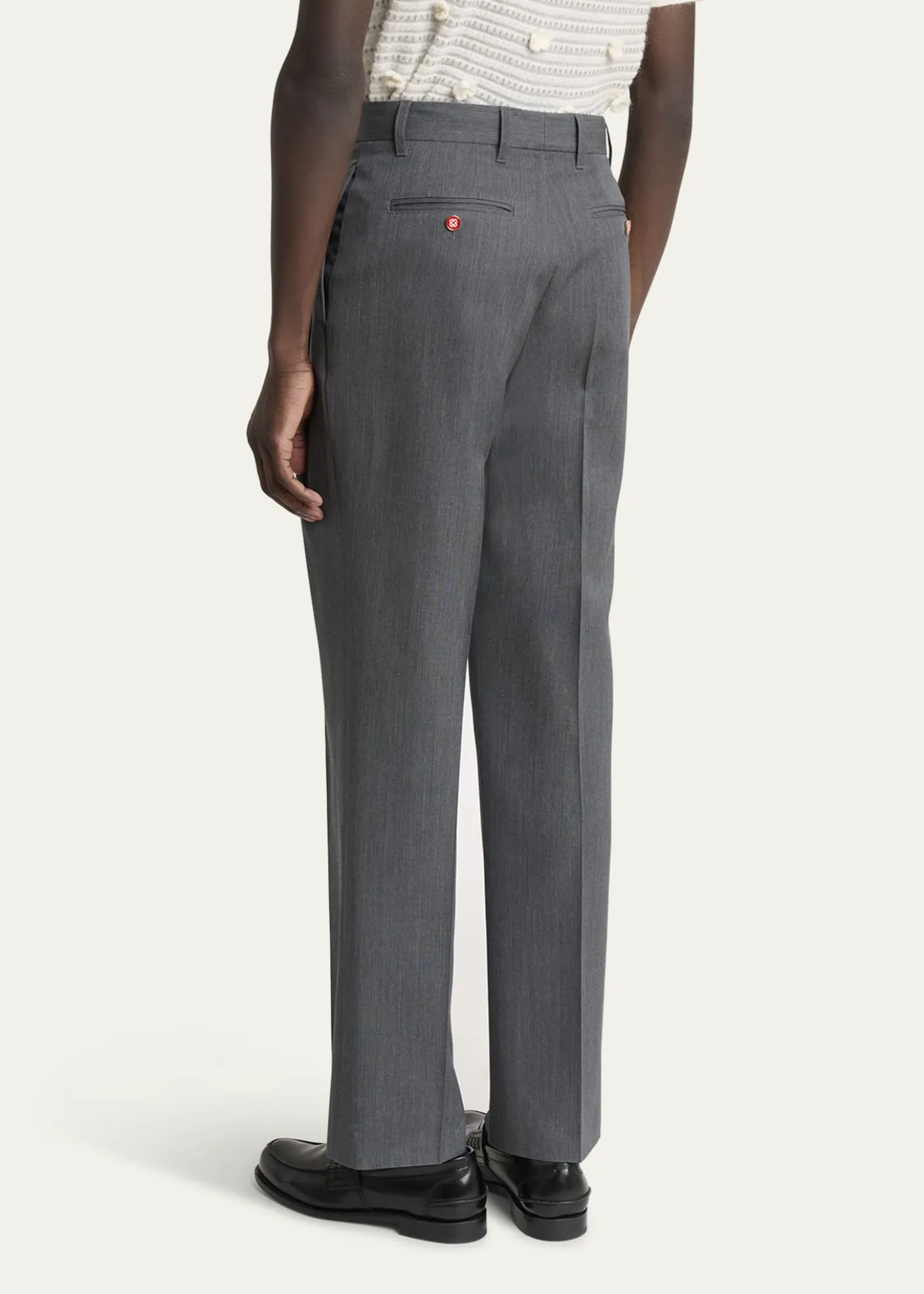 CASABLANCAMen's Wool Maxi-Pleated Trousers