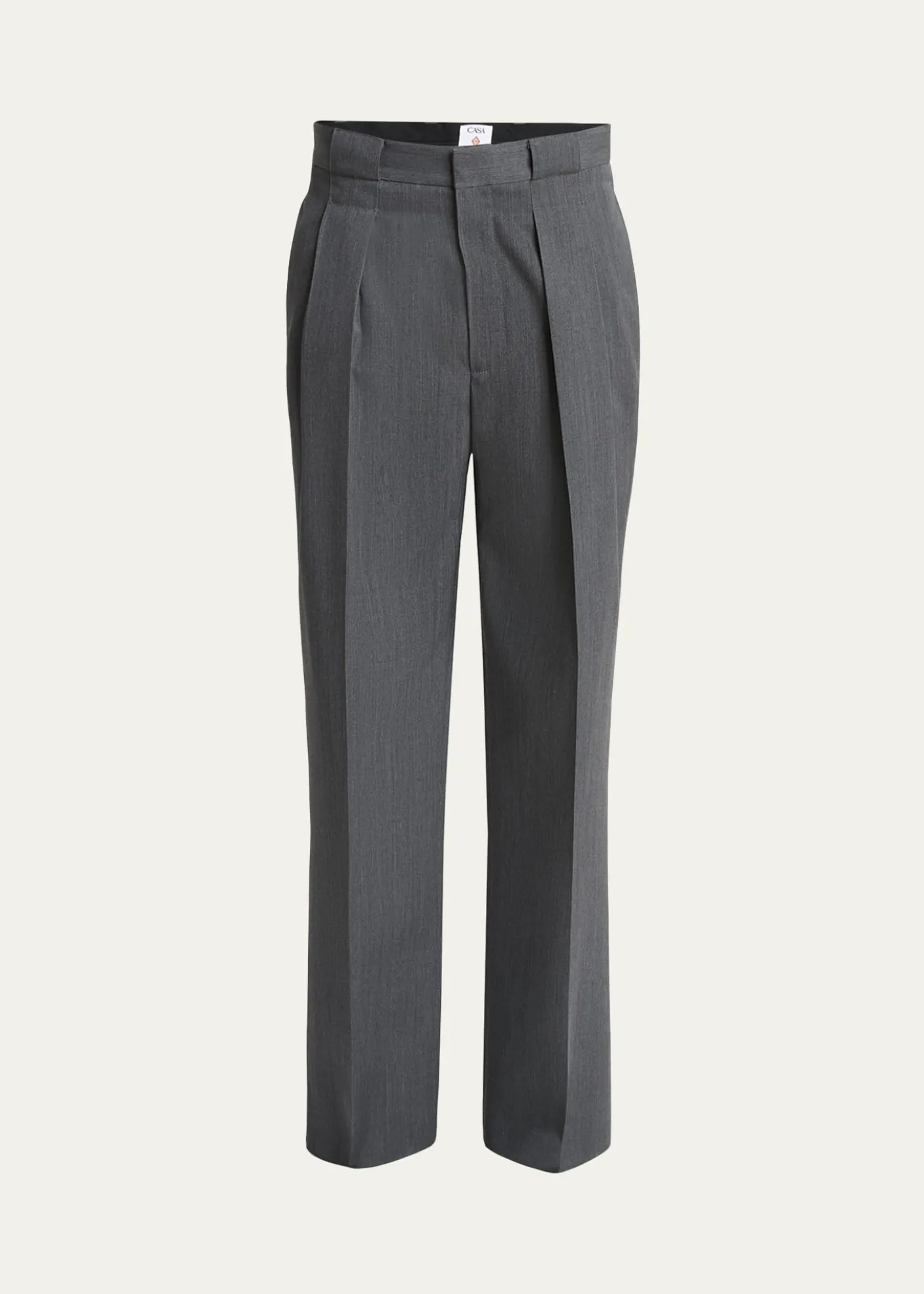 CASABLANCAMen's Wool Maxi-Pleated Trousers