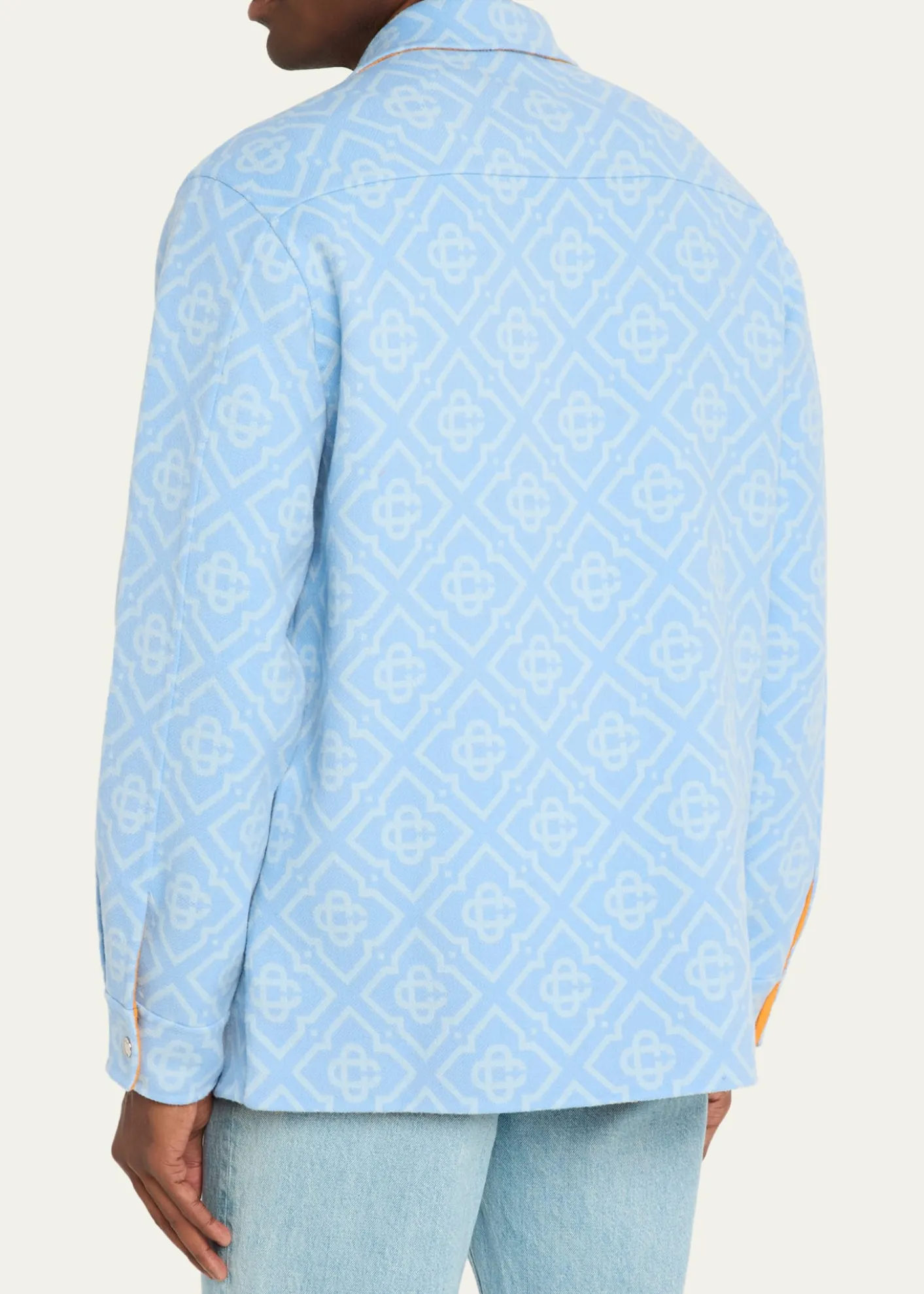 CASABLANCAMen's Wool Monogram Shirt Jacket