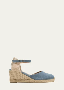 CastanerCarol Canvas Ankle-Strap Wedge Espadrilles