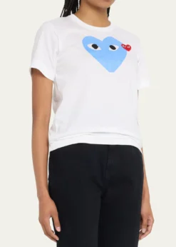CDG PlayHeart Eyes Logo Short-Sleeve T-Shirt