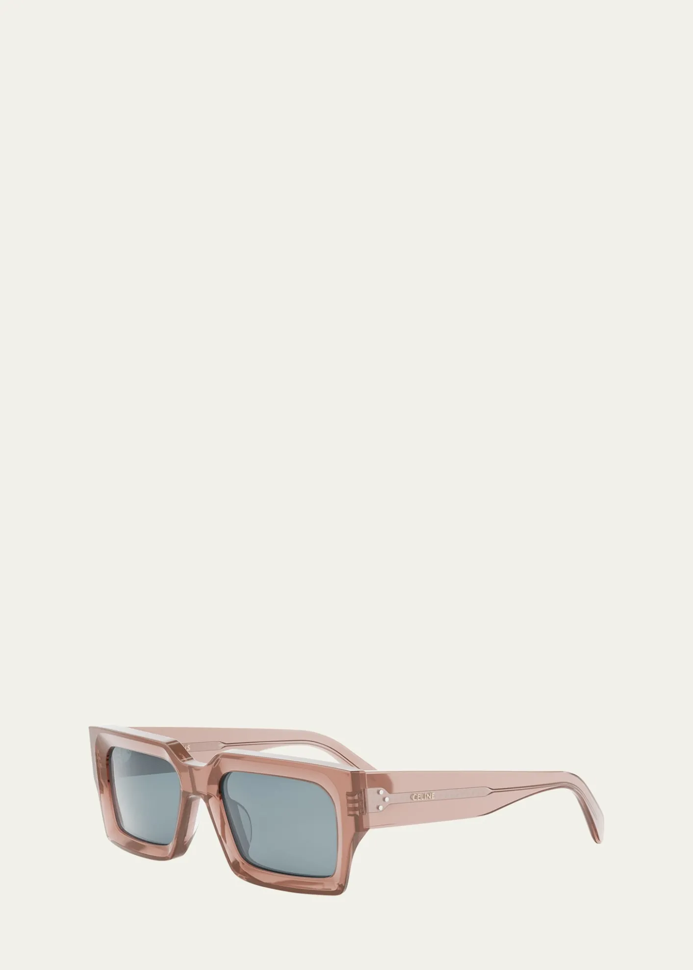 CelineBeveled Acetate Rectangle Sunglasses