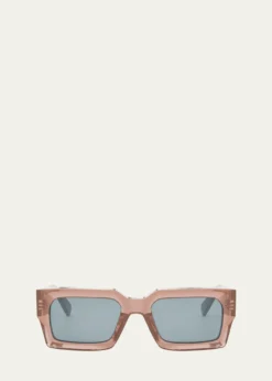 CelineBeveled Acetate Rectangle Sunglasses