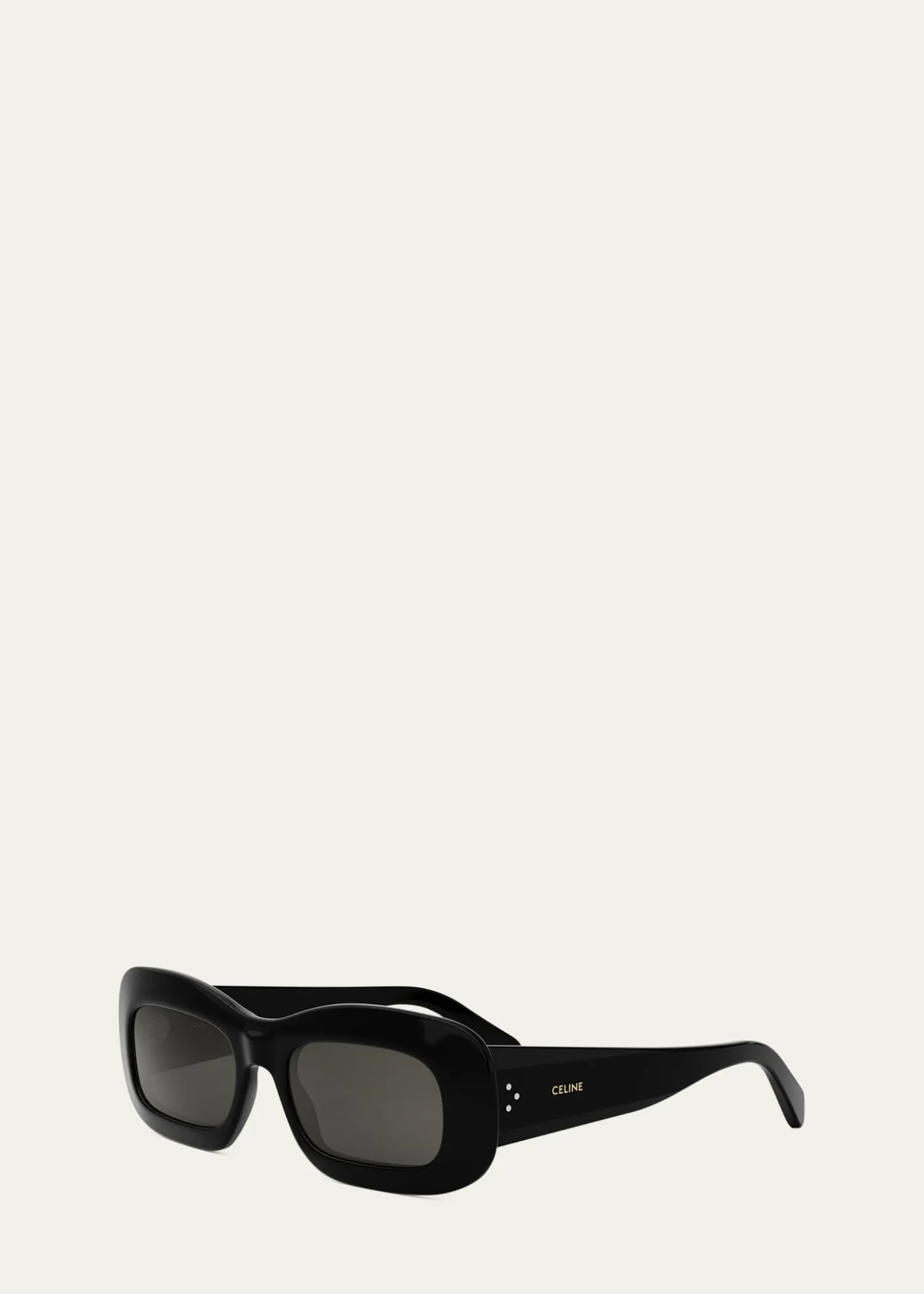 CelineBold 3 Dots Acetate Rectangle Sunglasses