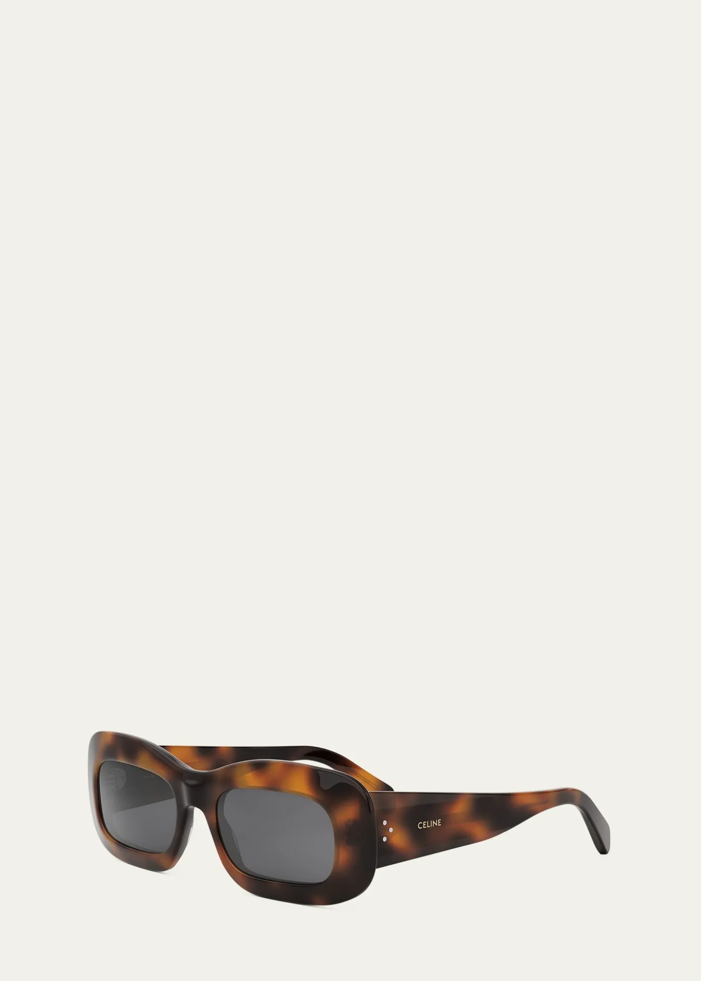 CelineBold 3 Dots Acetate Rectangle Sunglasses