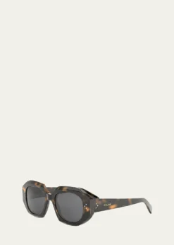 Celine3 Dot Geometric Square Sunglasses