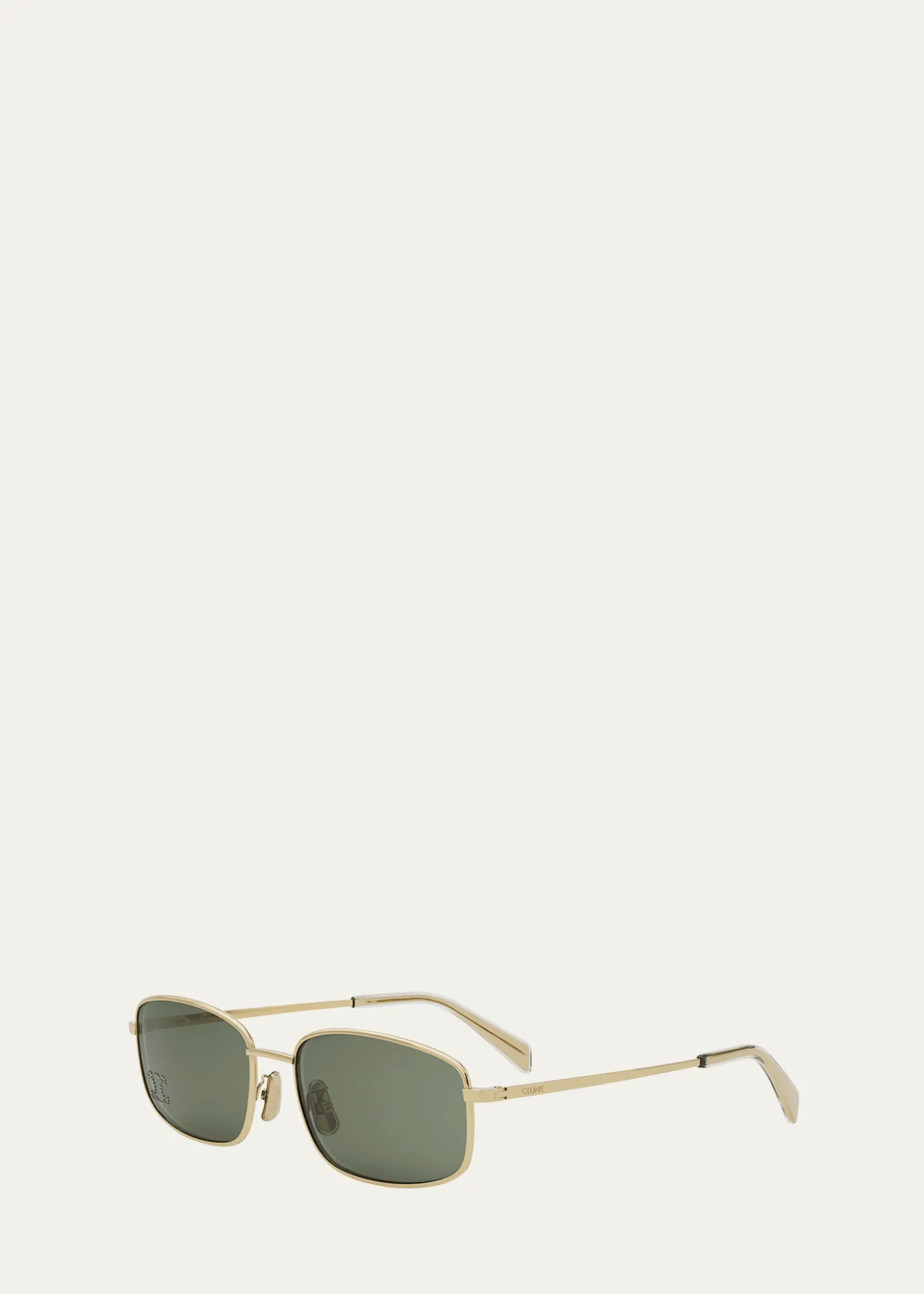 CelineEmbellished Triomphe Metal Rectangle Sunglasses