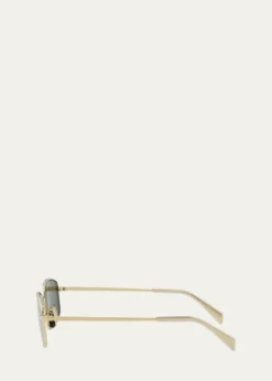 CelineEmbellished Triomphe Metal Rectangle Sunglasses