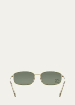 CelineEmbellished Triomphe Metal Rectangle Sunglasses