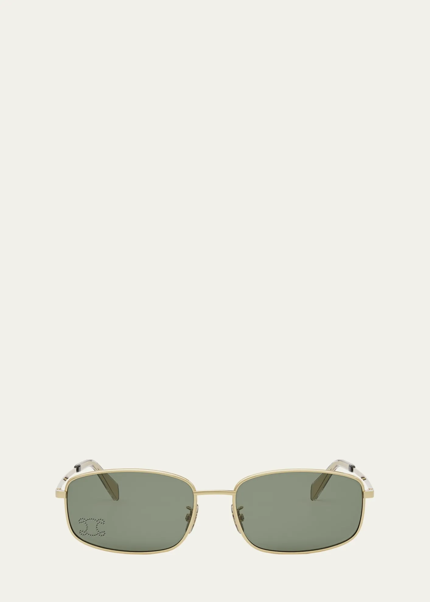 CelineEmbellished Triomphe Metal Rectangle Sunglasses