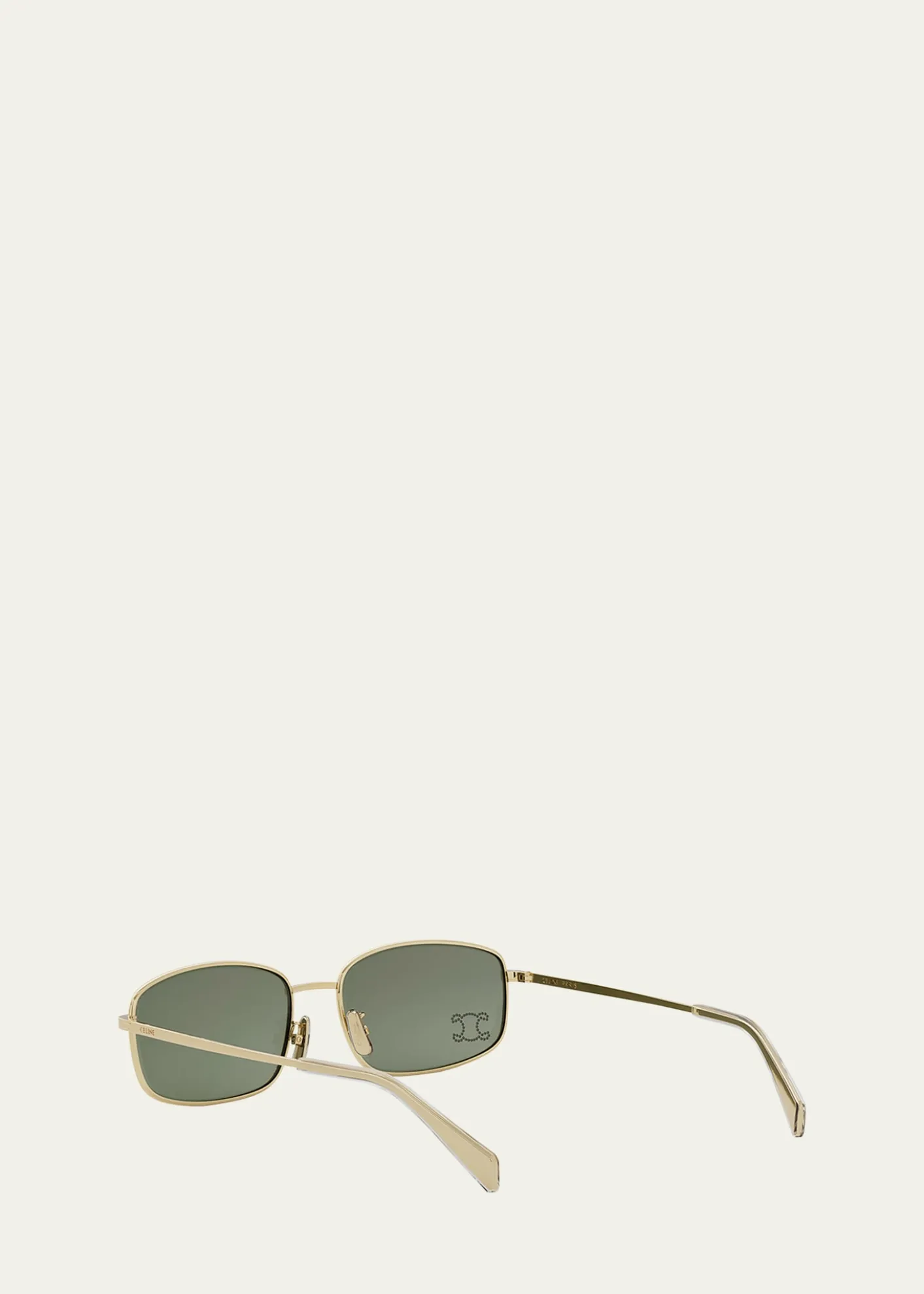 CelineEmbellished Triomphe Metal Rectangle Sunglasses