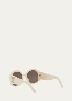CelineMaxi Triomphe Round Sunglasses