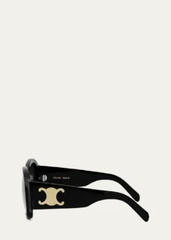 CelineMax Triomphe Round Acetate Sunglasses
