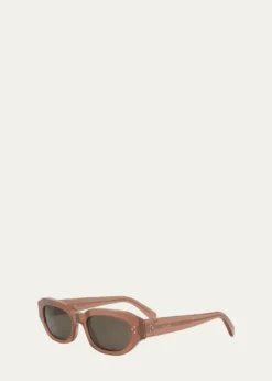 CelineMen's 3 Dots Acetate Rectangle Sunglasses