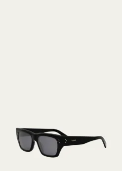 CelineMen's Bold 3 Dots Polarized Square Sunglasses