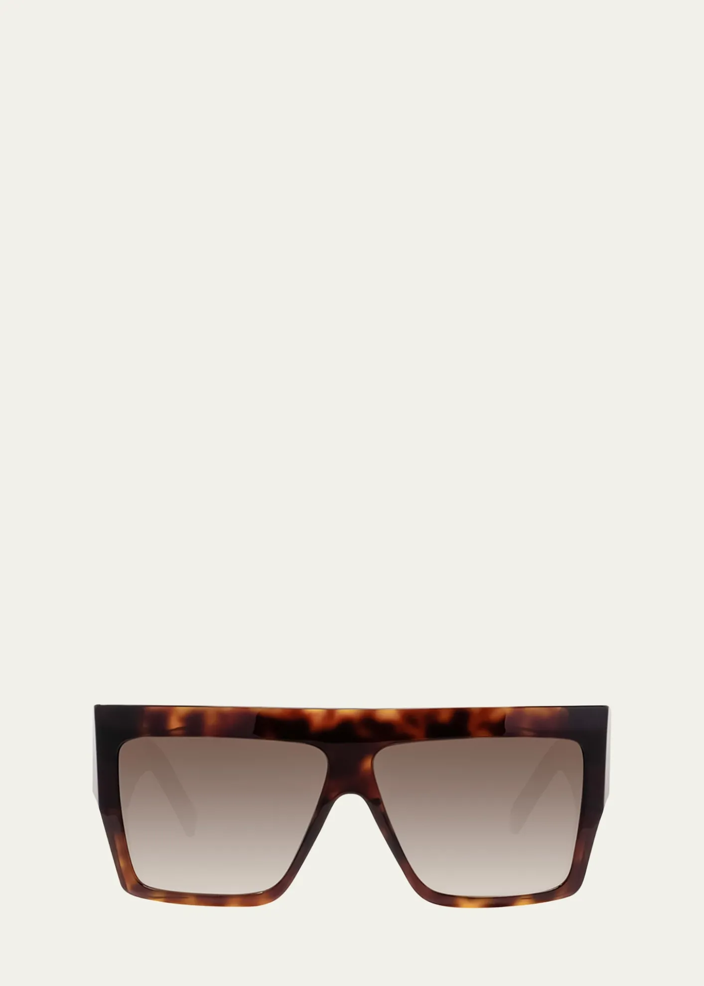 CelineMen's Chunky Rectangle Gradient Havana Sunglasses
