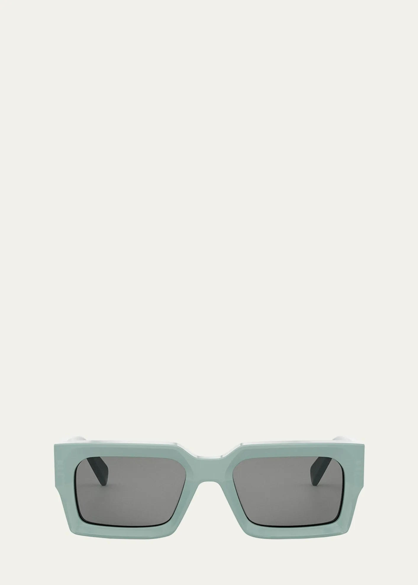 CelineMen's 3-Dot Acetate Rectangle Sunglasses