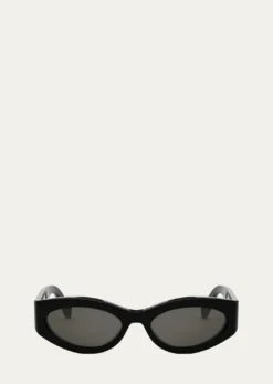 CelineMen's Monochroms Acetate Oval Sunglasses