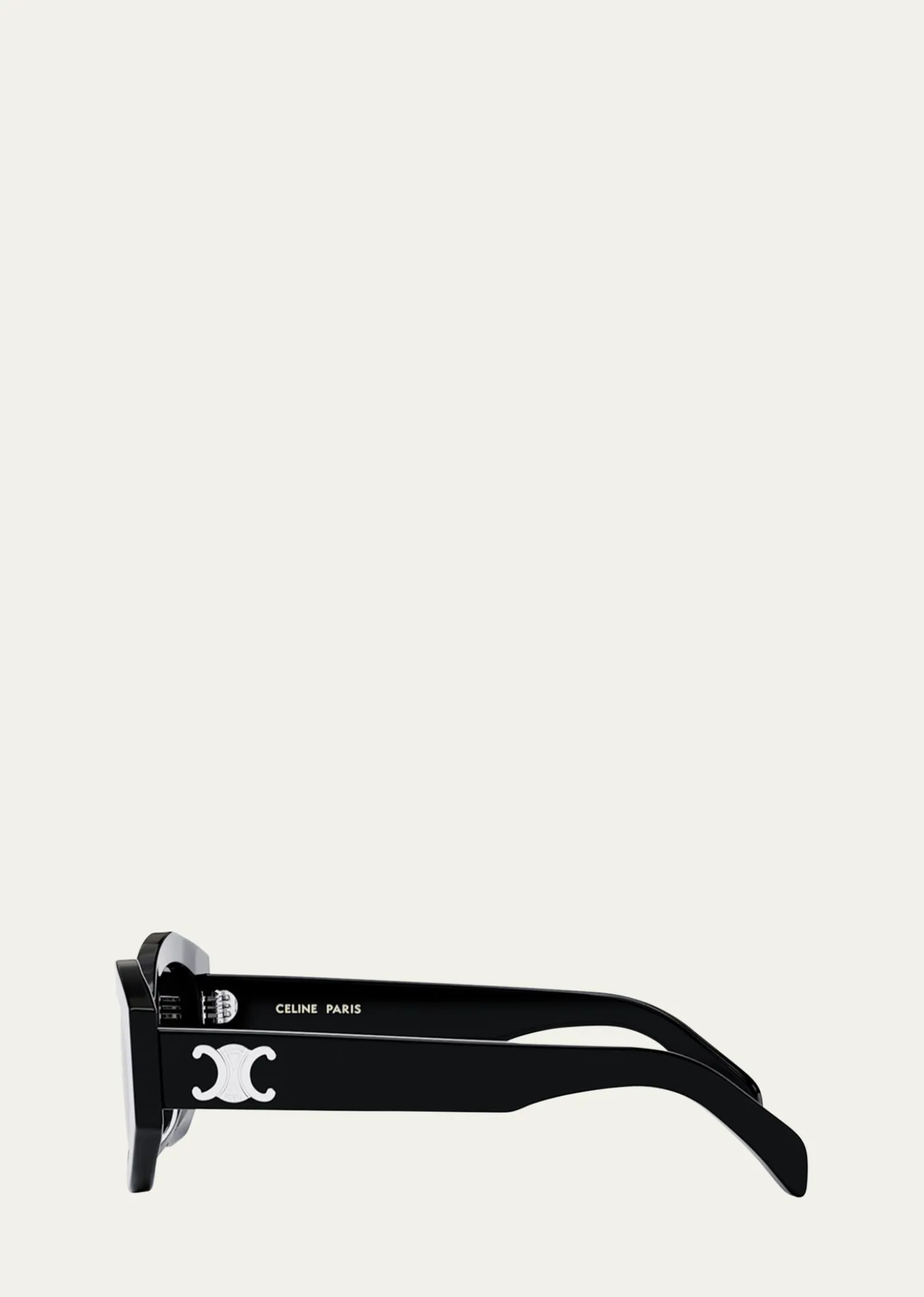 CelineMen's Triomphe Acetate and Nylon Oval Sunglasses