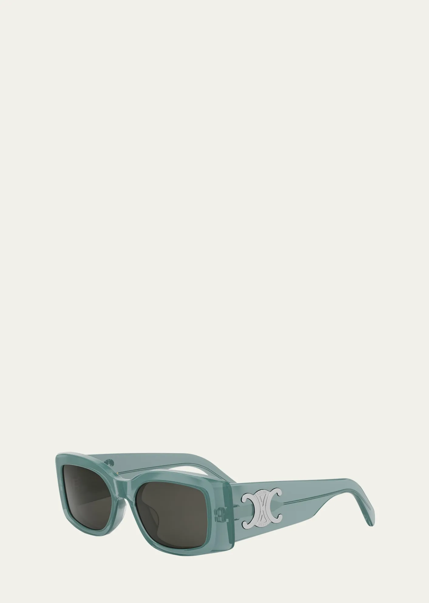 CelineMen's Triomphe Rectangular Acetate Sunglasses