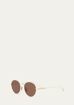 Celine49mm Metal Round Sunglasses