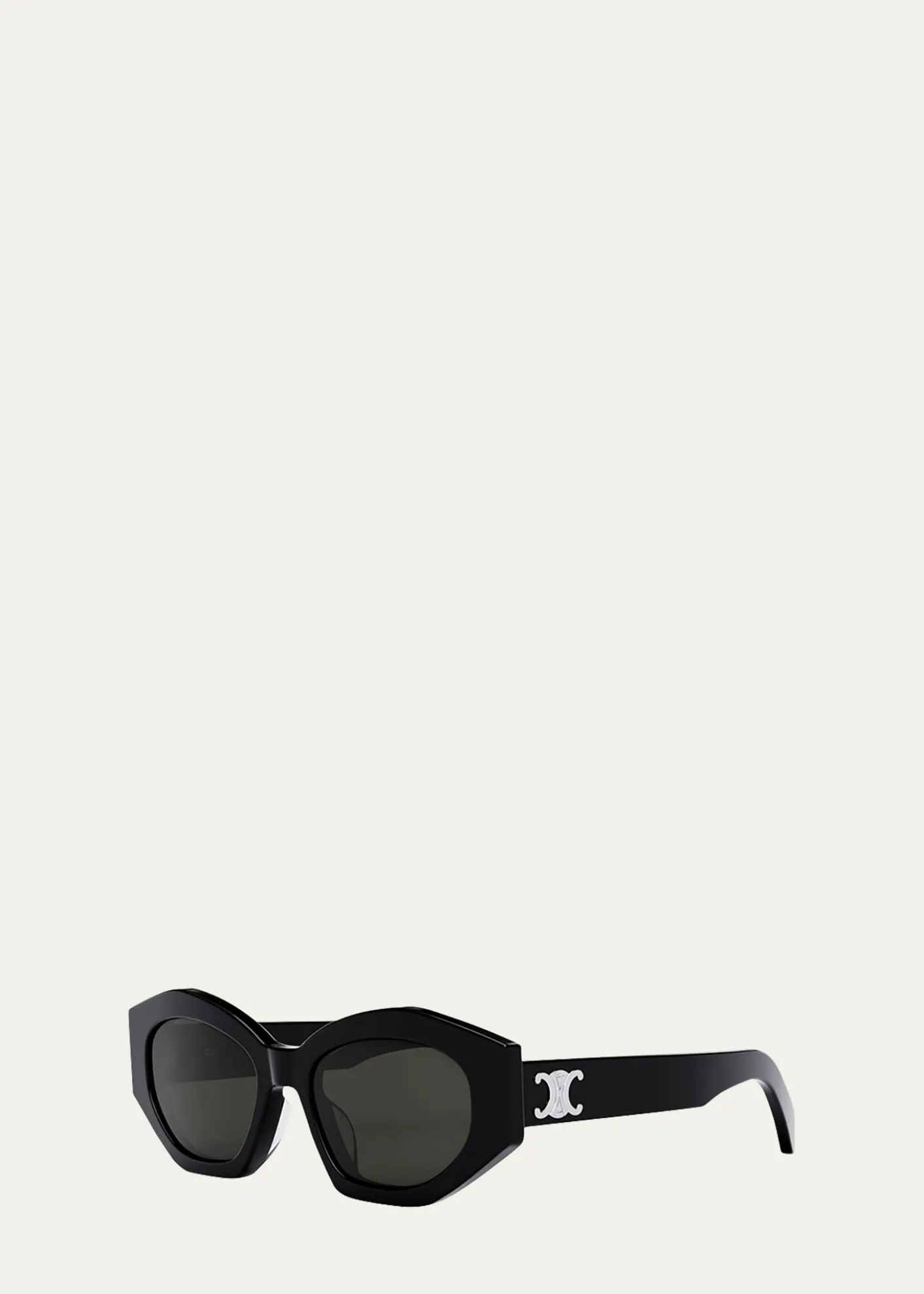 CelineTriomphe Logo Acetate Cat-Eye Sunglasses